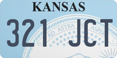 KS license plate 321JCT