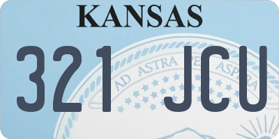 KS license plate 321JCU