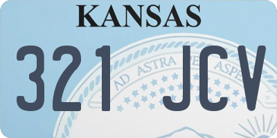 KS license plate 321JCV