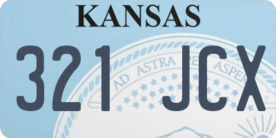 KS license plate 321JCX