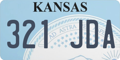 KS license plate 321JDA