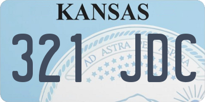 KS license plate 321JDC