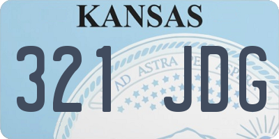 KS license plate 321JDG