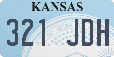 KS license plate 321JDH