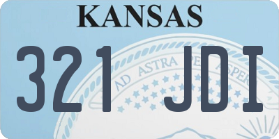 KS license plate 321JDI