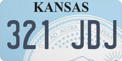 KS license plate 321JDJ