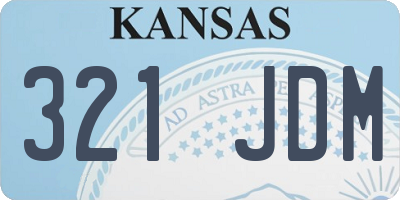 KS license plate 321JDM