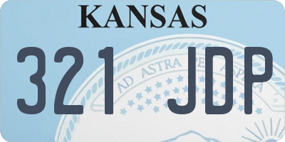 KS license plate 321JDP