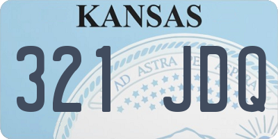 KS license plate 321JDQ