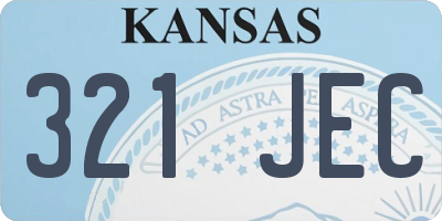 KS license plate 321JEC