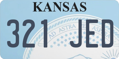 KS license plate 321JED