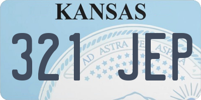 KS license plate 321JEP