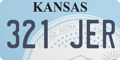 KS license plate 321JER