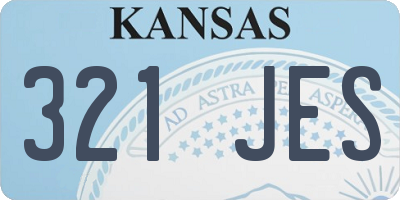 KS license plate 321JES