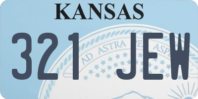 KS license plate 321JEW