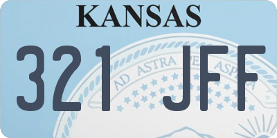 KS license plate 321JFF