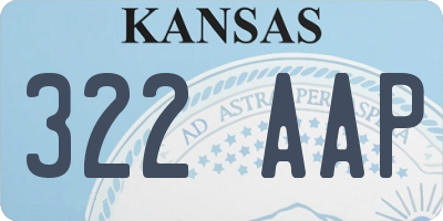 KS license plate 322AAP