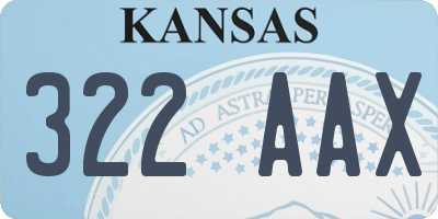 KS license plate 322AAX