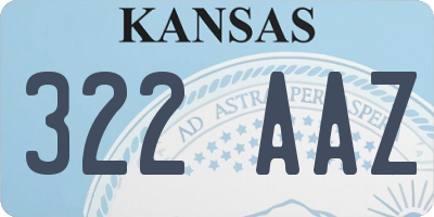 KS license plate 322AAZ