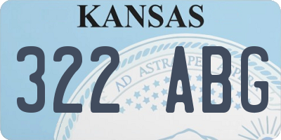 KS license plate 322ABG