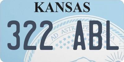 KS license plate 322ABL