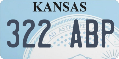 KS license plate 322ABP