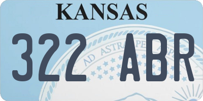 KS license plate 322ABR