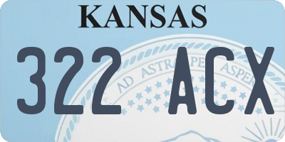 KS license plate 322ACX