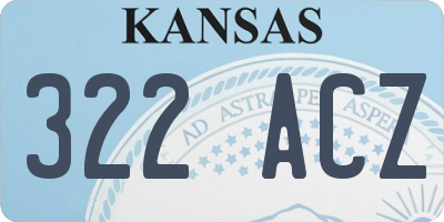 KS license plate 322ACZ