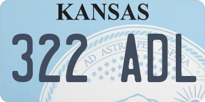 KS license plate 322ADL