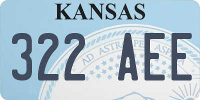 KS license plate 322AEE