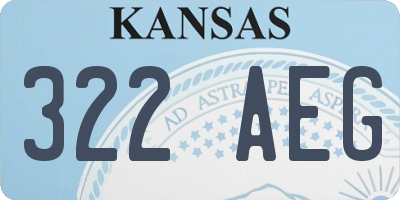 KS license plate 322AEG