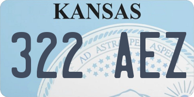 KS license plate 322AEZ