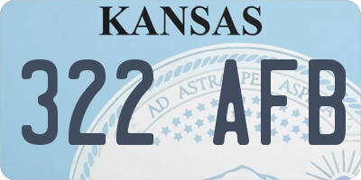 KS license plate 322AFB
