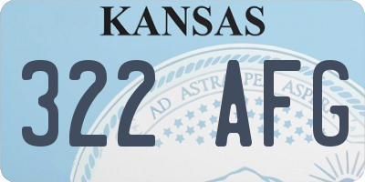 KS license plate 322AFG
