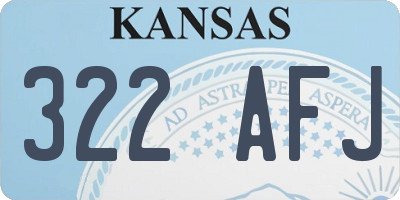 KS license plate 322AFJ