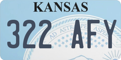 KS license plate 322AFY