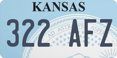 KS license plate 322AFZ