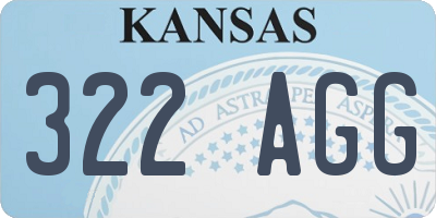KS license plate 322AGG