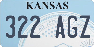 KS license plate 322AGZ