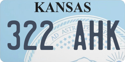 KS license plate 322AHK