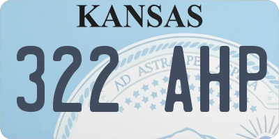 KS license plate 322AHP