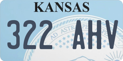 KS license plate 322AHV