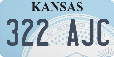 KS license plate 322AJC