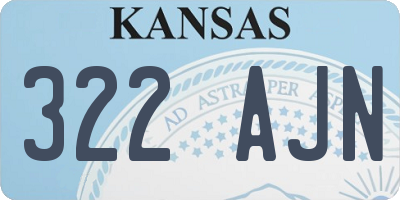 KS license plate 322AJN