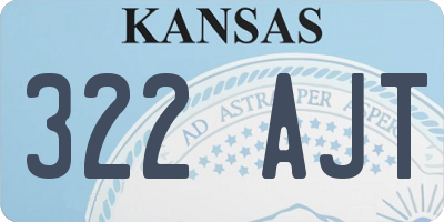 KS license plate 322AJT
