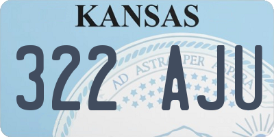 KS license plate 322AJU