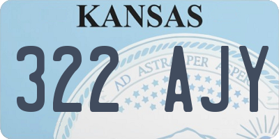 KS license plate 322AJY