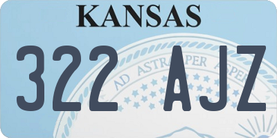 KS license plate 322AJZ
