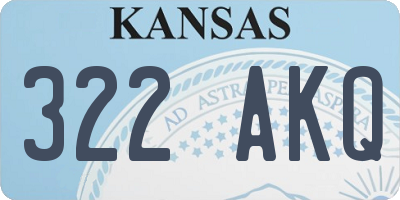 KS license plate 322AKQ